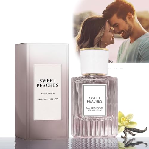 Parfum Pheromon Parfüm Frauen, Pheromone Perfume 30ml, Luxury Pheromone Parfum für Woman, Pheromon-Duftstoff-Kollektion, Vanille Parfüm Damen, Lang anhaltender Duft (Pfirsich&Vanille) von BAJIUK