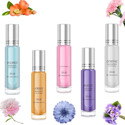 Pheromone Parfum Woman, Pheromiya Pheromone Parfüm für Frauen, Roll-on Pheromone Parfüm Damen, Pheromone Parfum Woman Sexy, Pheromone Scent Collection, Lang anhaltenden Duft (5PC) von BAJIUK