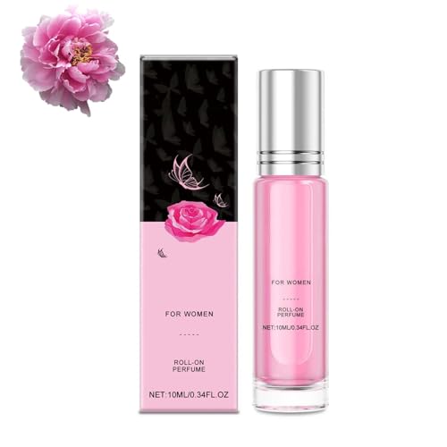 Pheromone Parfum Woman, Pheromiya Pheromone Parfüm für Frauen, Roll-on Pheromone Parfüm Damen, Pheromone Parfum Woman Sexy, Pheromone Scent Collection, Lang anhaltenden Duft (Rose) von BAJIUK