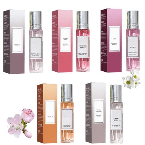 Pheromone Parfum Woman, Parfum set für Frauen, Roll-On Parfüm Damen, Mini Parfüm set, Blumen und Früchte Duft für Frauen (5PC-A) von BAJIUK