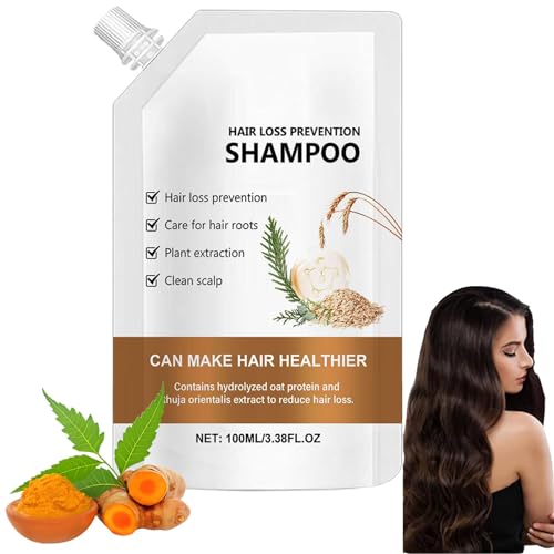 REMIMPI Anti-Hair Fall Hair Loss Shampoo, 300ML REMIMPI Anti Hair Loss Shampoo, Anti-Haarverlust Shampoo, Shampoo Gegen Haarausfall, Geeignet für Männer und Frauen für kräftiges und Gesundes Haar von BAJIUK