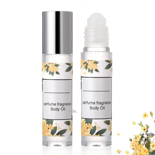 Roll-on Parfümöl, Konzentriertes Parfüm Körperöl, Langanhaltendes Parfüm auf Ölbasis für Männer und Frauen, Reisegröße Alkoholfreies Parfümöl Flasche, Long Lasting Parfüm Körperöl (F) von BAJIUK