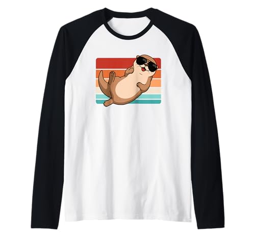 Cooler Otter Retro Jungen Kinder Raglan von BALARI