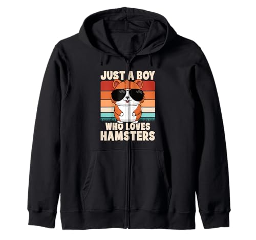 Just A Boy Who Loves Hamsters Lustiger Hamster Jungen Kinder Kapuzenjacke von BALARI