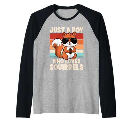 Just A Boy Who Loves Squirrels Lustiges Eichhörnchen Jungen Raglan von BALARI