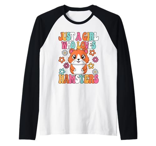 Just A Girl Who Loves Hamsters Süßer Groovy Hamster Mädchen Raglan von BALARI