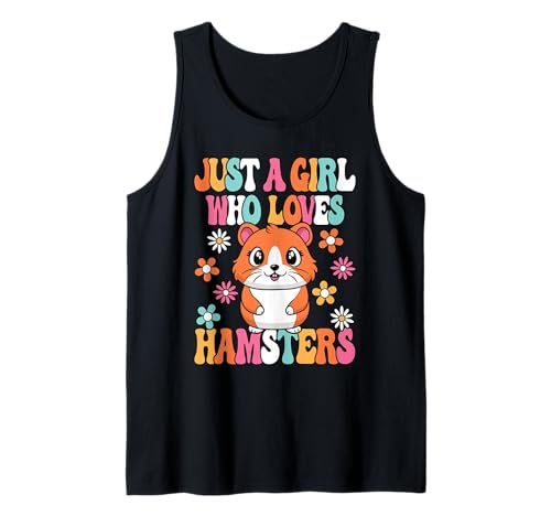 Just A Girl Who Loves Hamsters Süßer Groovy Hamster Mädchen Tank Top von BALARI
