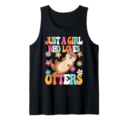 Just A Girl Who Loves Otters Niedliches Otter Mädchen Kinder Tank Top von BALARI