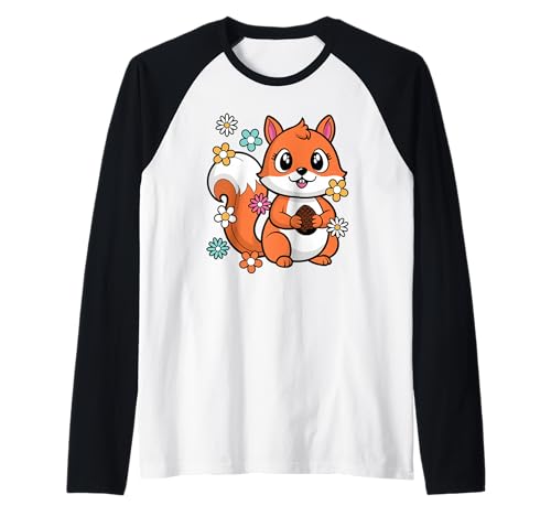 Niedliches Eichhörnchen Liebhaber Kawaii Tier Frauen Mädchen Raglan von BALARI
