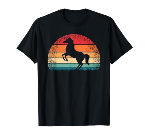 Retro Pferd Reitsport Reiter Pferdeliebhaber Damen Herren T-Shirt von BALARI