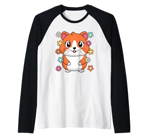 Süßer Hamster Groovy Kawaii Frauen Mädchen Kinder Raglan von BALARI