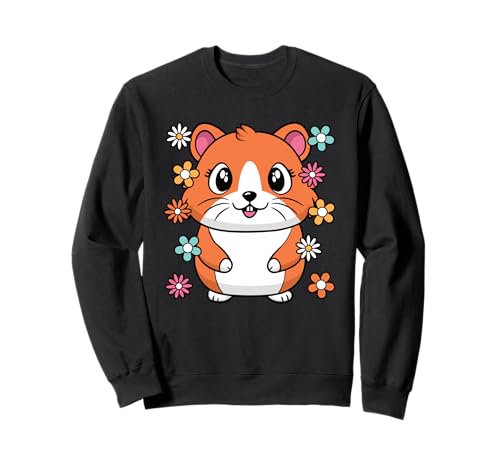 Süßer Hamster Groovy Kawaii Frauen Mädchen Kinder Sweatshirt von BALARI