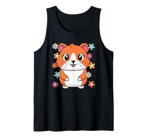 Süßer Hamster Groovy Kawaii Frauen Mädchen Kinder Tank Top von BALARI