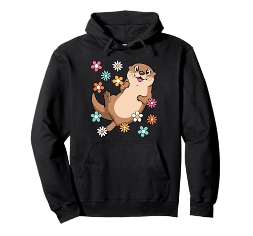 Süßer Otter Liebhaber Groovy Kawaii Frauen Mädchen Kinder Pullover Hoodie von BALARI