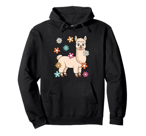 Süßes Lama Groovy Kawaii Frauen Mädchen Kinder Pullover Hoodie von BALARI