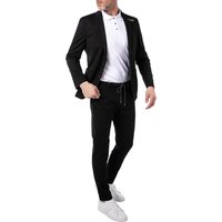 BALDESSARINI Herren Anzug schwarz Jersey Slim Fit von BALDESSARINI