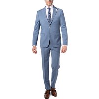 BALDESSARINI Herren Anzug blau Schurwolle Slim Fit von BALDESSARINI