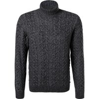 BALDESSARINI Herren Rollkragenpullover grau Schurwolle unifarben von BALDESSARINI