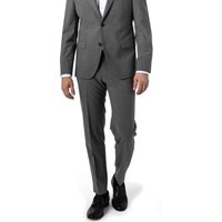 BALDESSARINI Herren Hose grau Schurwoll-Stretch meliert Slim Fit von BALDESSARINI