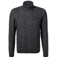 BALDESSARINI Herren Rollkragenpullover grau Schurwolle unifarben von BALDESSARINI