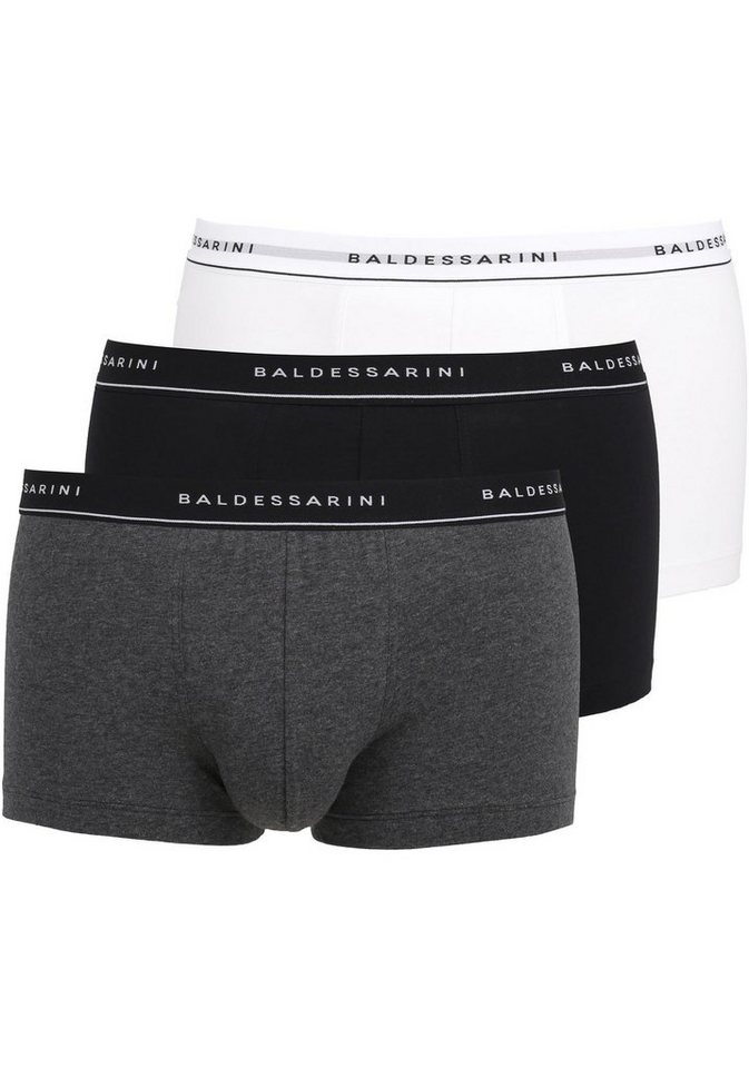 BALDESSARINI Boxer Monaco (3er-Pack) Breiter Bund, eng, elastisch, basic, atmungsaktiv, Baumwollmix von BALDESSARINI