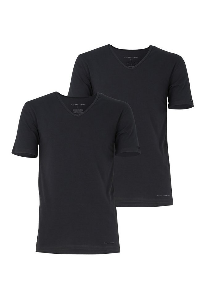 BALDESSARINI Unterziehshirt Baldessarini Herren Unterhemd schwarz uni 2er Pack (2-St) von BALDESSARINI