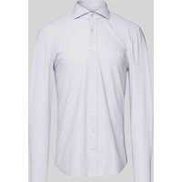 Baldessarini Slim Fit Business-Hemd mit Haifischkragen Modell 'Hugh' in Graphit, Größe 41 von BALDESSARINI