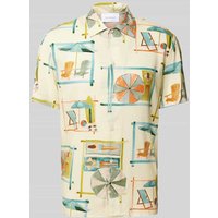 Baldessarini Slim Fit Freizeithemd mit 1/2-Arm Modell 'Easy' in Sand, Größe XXL von BALDESSARINI