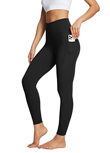 BALEAF Damen Sport Leggins mit Taschen 7/8 Yogaleggings Yogahose High Waist Sporthose Weich Atmungsaktiv Streetwear M von BALEAF