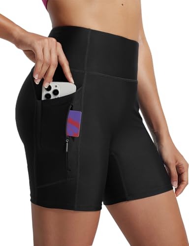 baleaf Damen 5" Badeshorts UPF50+ Swimmingshorts Reißverschlusstasche bikinishorts Schwarz M baleaf Damen 5" Badeshorts UPF50+ Swimmingshorts Reißverschlusstasche bikinishorts Schwarz M von baleaf