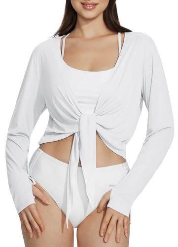 baleaf Women's Rushing Swim Lace-Up Short Sonnenschutzjacke Weiß XL von baleaf