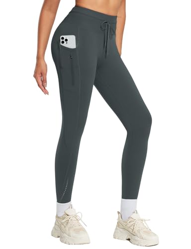 baleaf Damen Fleece gefütterte Jogger Wasserbeständige Thermal Wandern Jogginghose Winter Running Jogger Grau XS von baleaf