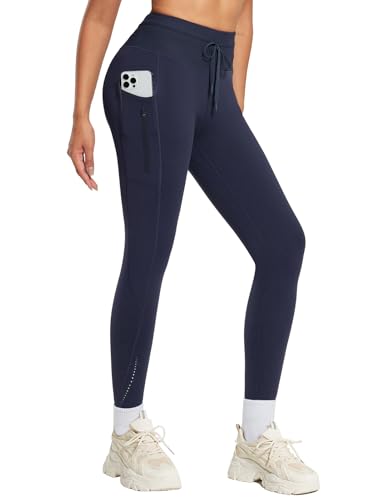 baleaf Damen Fleece gefütterte Jogger Wasserbeständige Thermal Wandern Jogginghose Winter Running Jogger Navy L von baleaf
