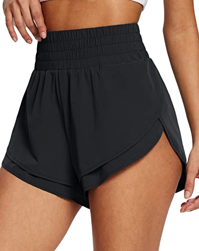 baleaf Damen High Waisted Running Athletic Shorts mit Futter 3" Workout Sport Shorts Leicht Quick Dry Schwarz L baleaf Damen High Waisted Running Athletic Shorts mit Futter 3" Workout Sport Shorts Leicht Quick Dry Schwarz L von baleaf
