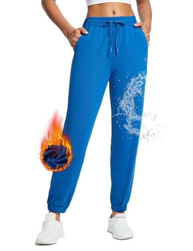 BALEAF Damen Jogginghose Tunnelzug Running Workout Jogginghose Gemütliche Lounge Jogginghose mit Taschen Blau M von BALEAF