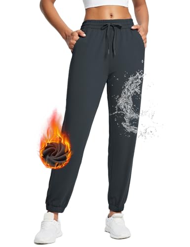 BALEAF Damen Jogginghose Tunnelzug Running Workout Jogginghose Gemütliche Lounge Jogginghose mit Taschen Schwarz L von BALEAF