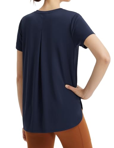 baleaf Damen Leichtes T-Shirt Kurzarm schnelltrocknend Atmungsaktives T-Shirt Trainingsshirt Blau S baleaf Damen Leichtes T-Shirt Kurzarm schnelltrocknend Atmungsaktives T-Shirt Trainingsshirt Blau S von baleaf