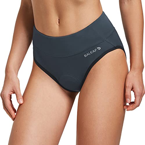 BALEAF Damen Radsport Unterwäsche 3D gepolsterte Fahrradshorts Leichte schnell trocknende Radhosen Atmungsaktiv Radlerunterhose mit 3D Gel Sitzpolster Grau L von BALEAF