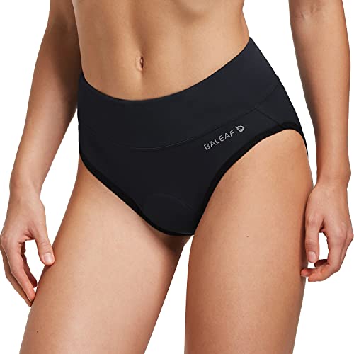 BALEAF Damen Radsport Unterwäsche 3D gepolsterte Fahrradshorts Leichte schnell trocknende Radhosen Atmungsaktiv Radlerunterhose mit 3D Gel Sitzpolster Schwarz 2XL von BALEAF