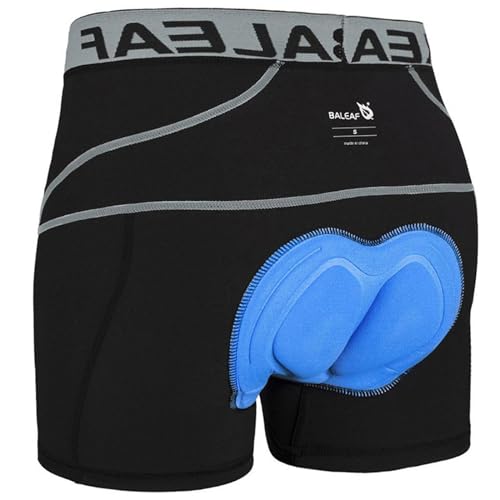 BALEAF Fahrradhose Herren Radunterhose Gepolstert Radlerhose Gepolstert Fahrrad Unterhosen Radhose Kurz Radlerunterhose Fahrradbekleidung Grau XL von BALEAF