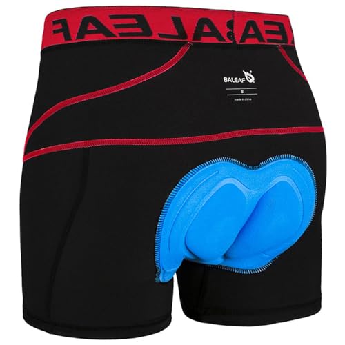 baleaf Fahrradhose Herren Radunterhose Gepolstert Radlerhose Gepolstert Fahrrad Unterhosen Radhose Kurz Radlerunterhose Fahrradbekleidung Rot XXL von baleaf
