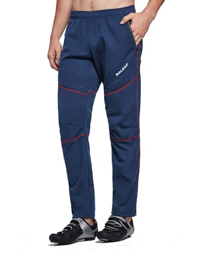 baleaf Herren Outdoorhose Winter Thermo Hose Softshellhose Wasserabweisend Winddicht Fleece Gefüttert Thermo Laufhose Winter Trekkinghose Wanderhose Blau XXL von baleaf