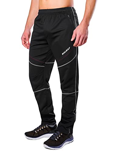 baleaf Herren Outdoorhose Winter Thermo Hose Softshellhose Wasserabweisend Winddicht Fleece Gefüttert Thermo Laufhose Winter Trekkinghose Wanderhose Schwarz 3XL von baleaf