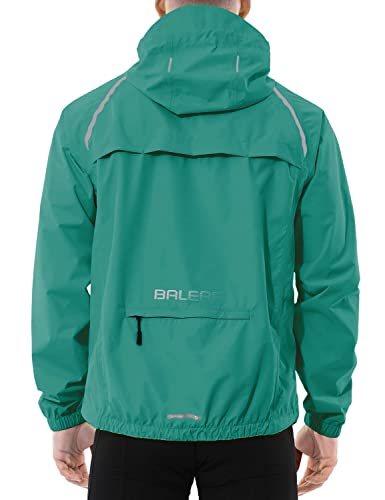 BALEAF Fahrradjacke Herren Regenjacke Wasserdicht Atmungsaktiv Wanderjacke Windbreaker Outdoor Jacken Leichte Windjacke Trekking Regenjacke Radjacke Grün XXL von BALEAF