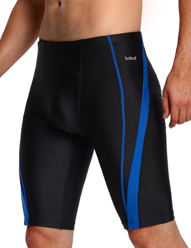 BALEAF Herren Jammers Wettkampf Schwimmjammer Atmungsaktiv Badeanzug Schwimmhose Badeshorts Sport Badehose Blau 3XL von BALEAF