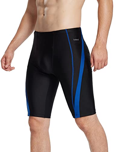 BALEAF Herren Jammers Wettkampf Schwimmjammer Atmungsaktiv Badeanzug Schwimmhose Badeshorts Sport Badehose Blau L von BALEAF