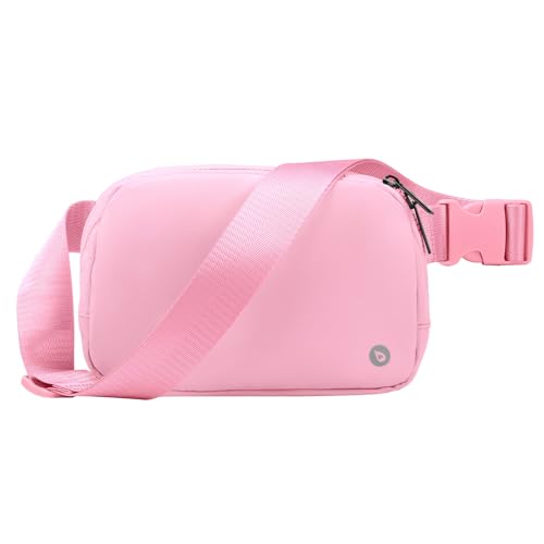 BALEAF Sport Bauchtasche Gürteltasche Damen Herren Laufen Hüfttaschen Brustbeutel Crossbody Bag Unisex Umhängetasche mit verstellbarem Riemen Rosa von BALEAF