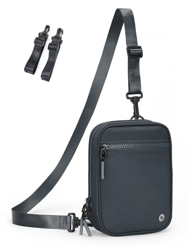 BALEAF Wasserdicht 1.5L Sport Bauchtasche Gürteltasche Damen Herren Laufen Hüfttaschen Brustbeutel Crossbody Bag Unisex Umhängetasche mit verstellbarem Riemen Grau von baleaf