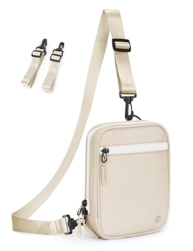 BALEAF Wasserdicht 1.5L Sport Bauchtasche Gürteltasche Damen Herren Laufen Hüfttaschen Brustbeutel Crossbody Bag Unisex Umhängetasche mit verstellbarem Riemen Weiß von baleaf