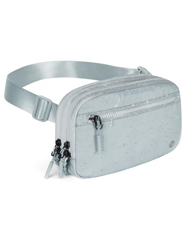 BALEAF Wasserabweisend Sport Bauchtasche Gürteltasche Damen Herren Laufen Hüfttaschen Brustbeutel Crossbody Bag Unisex Umhängetasche mit verstellbarem Riemen Hellgrau von baleaf
